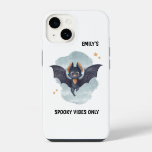 Coque Pour iPhone 14 Chauve-souris mignonne Nom personnalisé Halloween