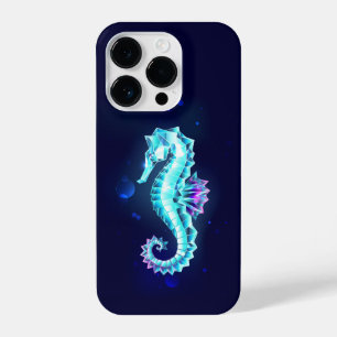 Coque Pour iPhone 14 Plus Cheval de mer de glace cristal sur Arrière - plan 