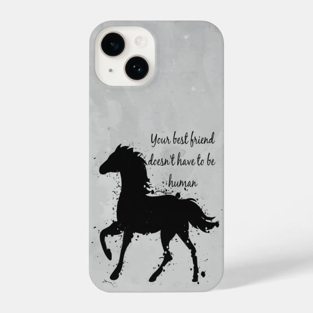 Coque iPhone Cheval équitation Animal Nature Citation Dit (Verso)