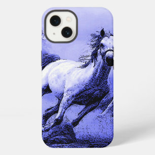 Etui iPhone 13 Chevaux au galop et clair de lune