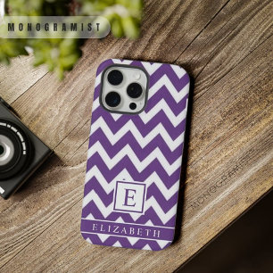 Chevron Violet Violet Blanc Personnalisable