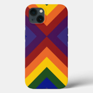 Etui iPhone 13 Chevrons Arc-en-Ciel