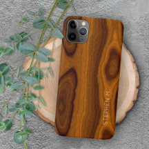 Chic Personnalisé Style Rétro Motif Bois Grain