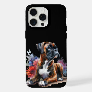 Chien Boxer en Fleur Boxer & Fleurs