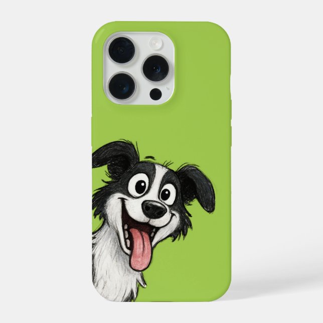 Coque iPhone Chien mignon vert citron (Verso)
