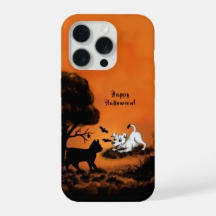 Chiot avec chat et chauve-souris noirs, Happy Hall