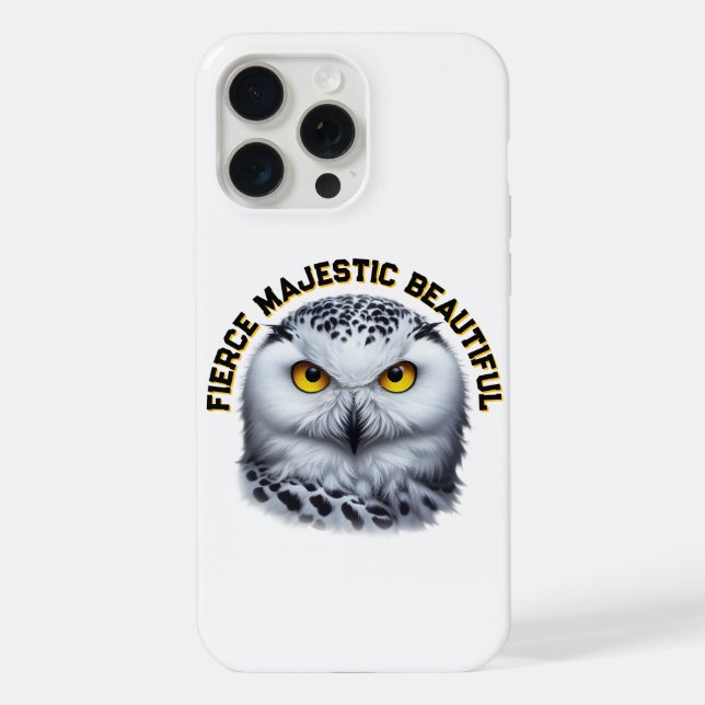 Coque iPhone Chouette Neige Fierce Majestic Belle (Verso)