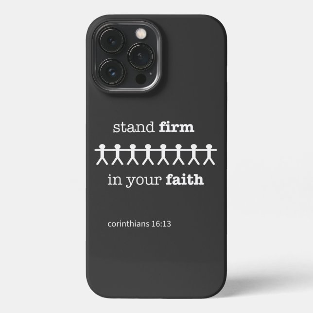 Coque iPhone Christian iPhone 13 Coque Reste ferme dans votre f (Verso)