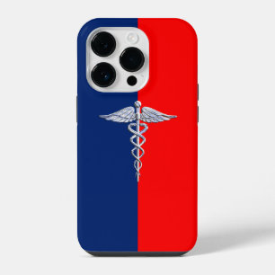 Coque Pour iPhone 14 Plus Chrome Comme le Symbole Médical Caducée Ligue