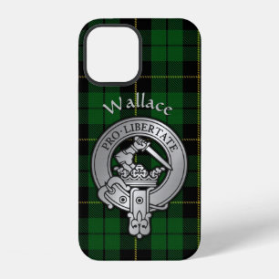Coque iPhone 12 Cimier du clan Wallace & Tartan de chasse