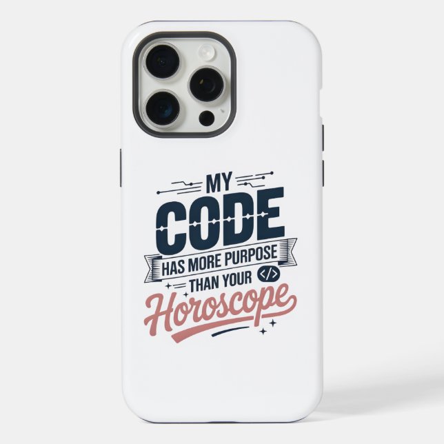 Coque iPhone Citation de codage drôle AI Conception de programm (Verso)