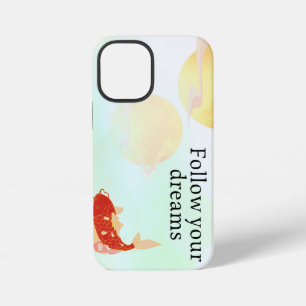 Coque iPhone 12 Mini Citation de rêve de poisson Koï – "Suivez vos rêve
