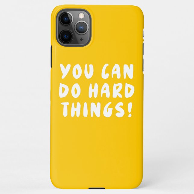 Coque iPhone Citation Inspirationnelle Jaune Positive  (Dos)
