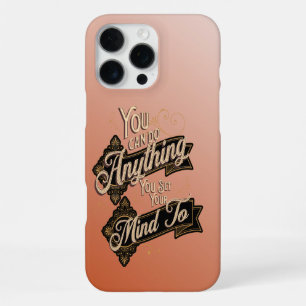 Coque iPhone 16 Pro Max Citation You Can Do Anything Terre Cuite Rose