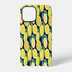 Coque iPhone 12 Citrons à l'aquarelle : Illustration de motif frai