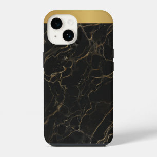 Coque Pour iPhone 14 Classy Black Marble Motif iPhone / Android