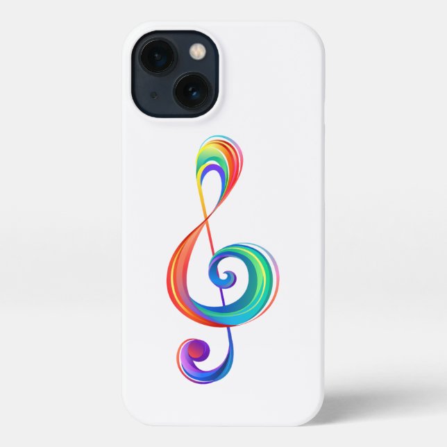 Coque iPhone Clé arc-en-ciel (Verso)