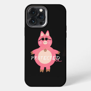 Etui iPhone 13 Pro Max Cochon rose drôle