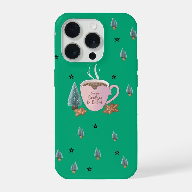 Coque iPhone Cocoa, Cookies & Calm – Pastel Christmas CoT-Shirt (Verso)