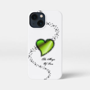Etui iPhone 13 Mini Coeur arc-en-ciel avec étoiles, La magie de l'amou