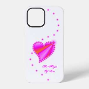 Coque iPhone 12 Coeur arc-en-ciel avec étoiles, La magie de l'amou