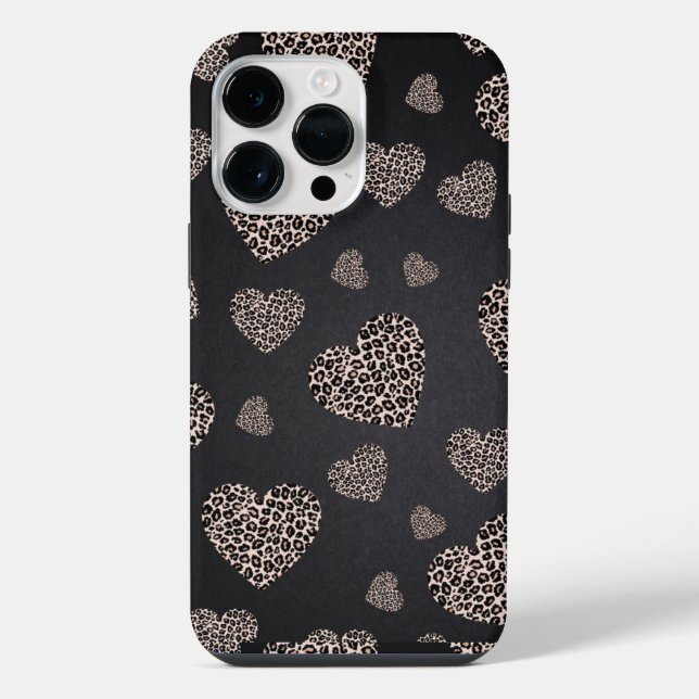 Coque iPhone Coeurs léopards (Verso)