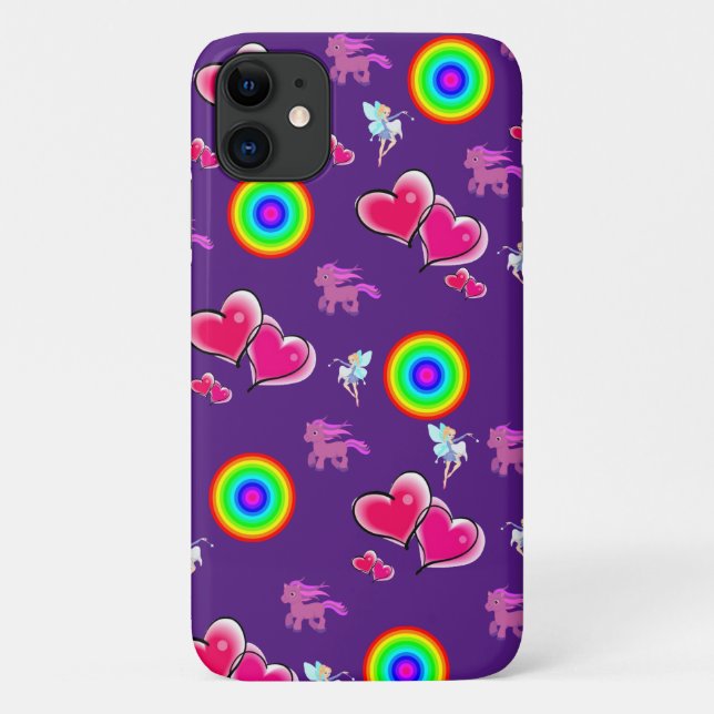 Coque iphone Coeurs roses (Dos)