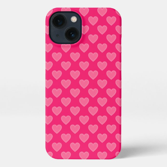 Coque iPhone Coeurs roses (Verso)