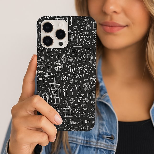 Coque iPhone Coffre téléphonique d'Halloween (Créateur téléchargé)