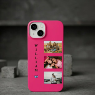 Coque Pour iPhone 14 Collage de photos de famille Cadeau minimal Amour 