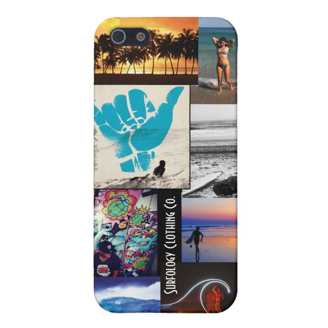 Coque iPhone Collage de surf (Dos)