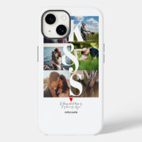 Collage photo Love Couples Monogramme personnalisé