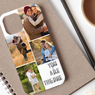 Coque iPhone 12 Pro Max Collage photo Vous êtes Celui Que J'aime Citation