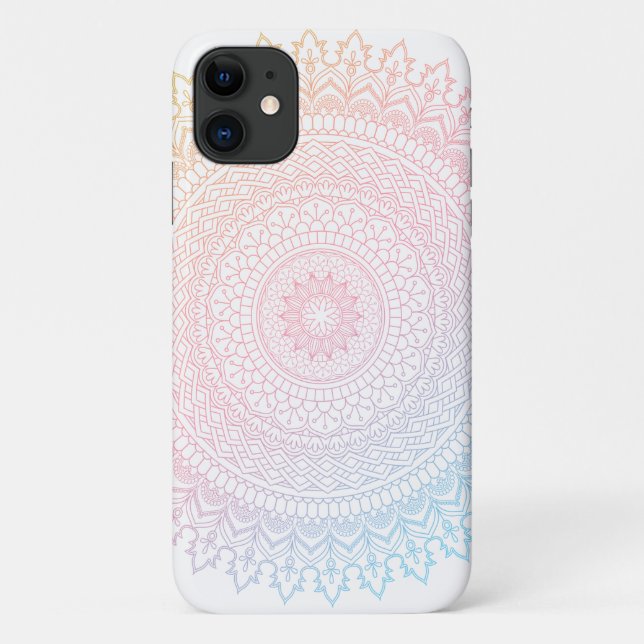 Coque iphone coloré Rainbow Mandala (Dos)