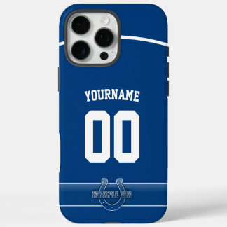 Coque iPhone 16 Pro Max Colts personnalisés Jersey Football américain