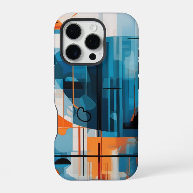 Coque iPhone Composition de formes géométriques abstraites (Verso)