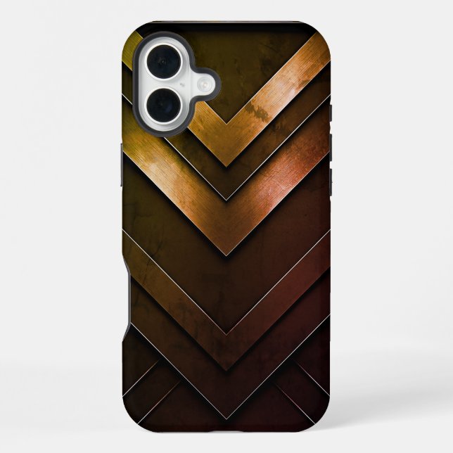 Coque iPhone Conception Abstraite de Chevron Superposé (Verso)