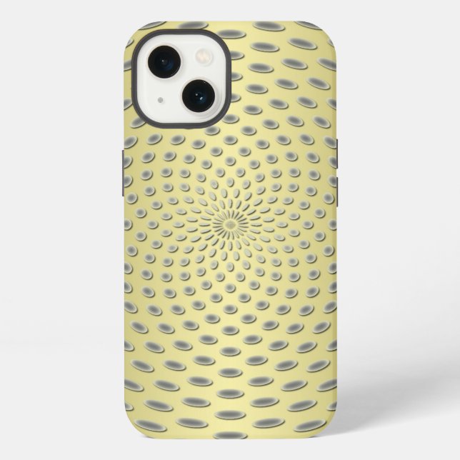 Coque iPhone Conception Abstraite Dorée (Verso)