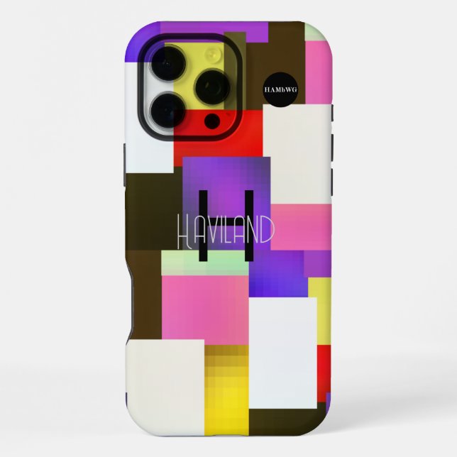 Coque iPhone Conception abstraite moderne Boîtier de téléphone  (Verso)