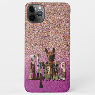 Coque iPhone 11Pro Max Conception d'alpaca ombré rose,