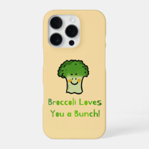 Coque iPhone 16 Pro Conception de caricature de jeu de brocoli Cute
