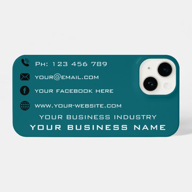 Coque iPhone Conception de Carte de visite promotionnel personn (Verso Horizontal)