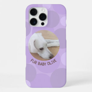 Coque iPhone 16 Pro Max Conception de cercles pointillés mignons Polka vio