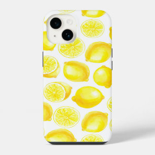 Coque Pour iPhone 14 Conception de citrons à l'aquarelle
