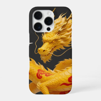 Coque iPhone 16 Pro Conception de fantaisie artistique du dragon rouge