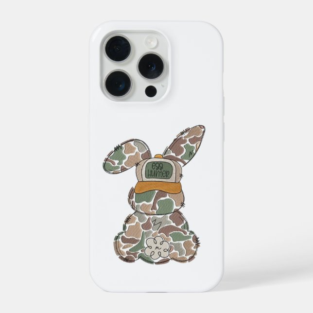 Coque iPhone Conception de lapin camouflé  | Étui de chasseur d (Verso)
