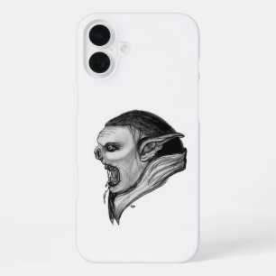 Coque iPhone 16 Plus Conception de Troll en noir et blanc