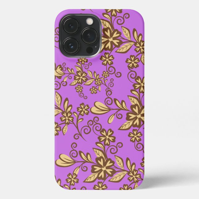 Coque iPhone Conception des fleurs  (Verso)