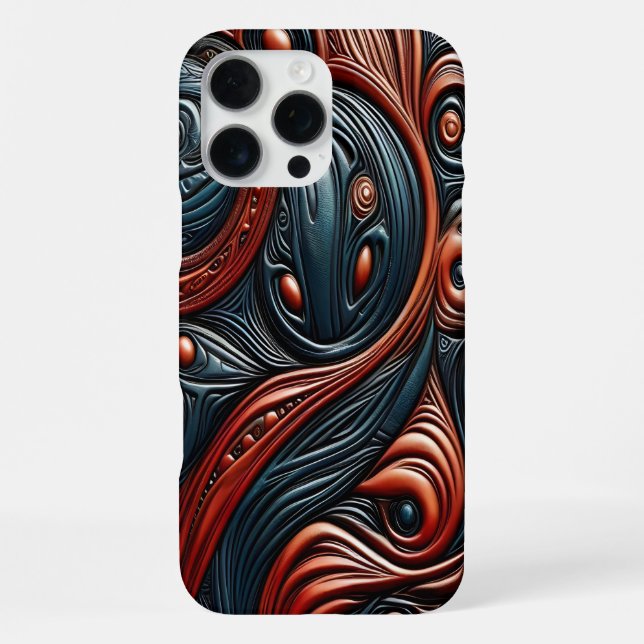 Coque iPhone Conception extraterrestre complexe dans des couleu (Verso)