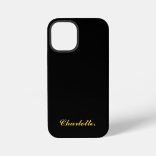 Coque iPhone 12 Mini Concevez Votre Propre Nom sur Ce Noir
